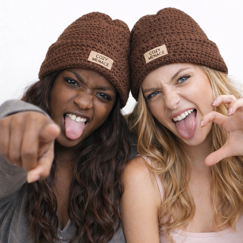 Brown - Cozy Menace Beanie