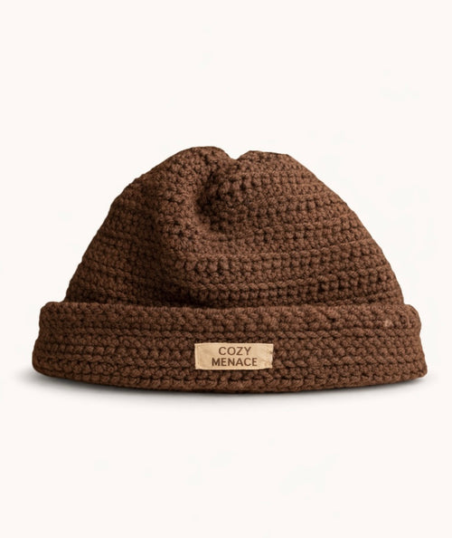Brown - Cozy Menace Beanie
